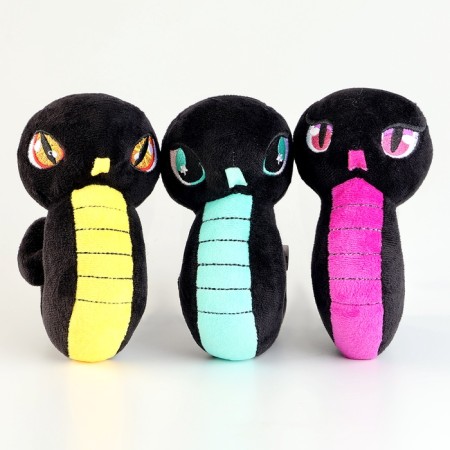 Soft toy "Snake", black-violet, for the New Year-5