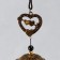 Wind Music Metal "Heart with an arrow" 3 bells 40 cm