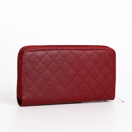 Women's wallet with lightning, burgundy color-1
