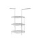 3-long grate with handles for a tandoor, tier diameter 20 cm, height 33 cm