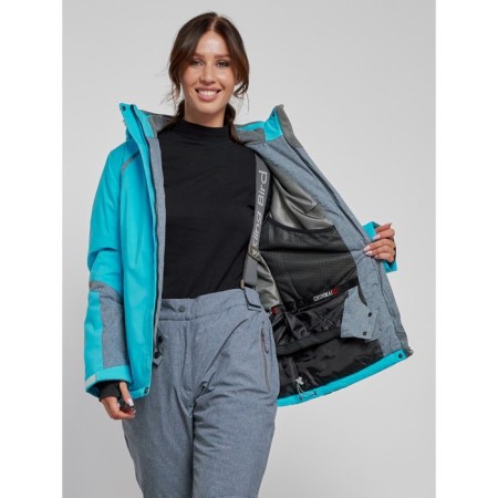 Ski jacket female winter, size 46, blue color-11