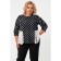 Female blouse, size 56, black color, white