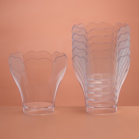 The form of plastic disposable for the buffet "forget -me -not", 160 ml, transparent, 15 pcs/unns.-3