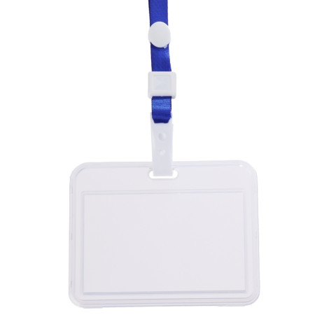 Horizontal badge 85 x 54 mm, erichkrause book, transparent case, textile tape, mix color-2