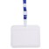 Horizontal badge 85 x 54 mm, erichkrause book, transparent case, textile tape, mix color