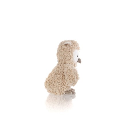 Soft toy Gulliver owl "Lusha", beige color, 18 cm-5