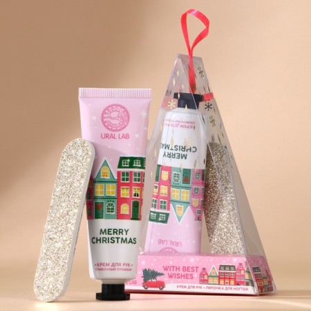 Gift set Ural Lab with Best Wishes: hand cream 30 ml and nail file, New Year