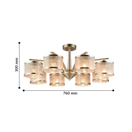 Bonbon chandelier, 8x40W E14, color gold-3