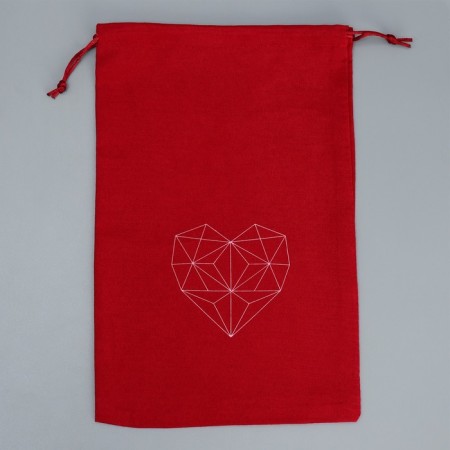 Bag gift suede "Heart", 20 x 30 cm +/- 1.5 cm-4