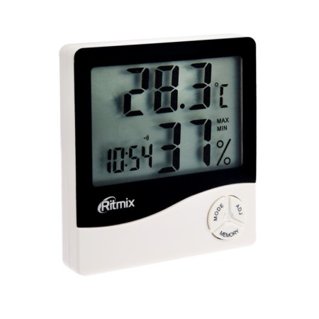 Ritmix CAT-030 weather station, room, thermometer, hygrometer, alarm clock, 1HAAA, white