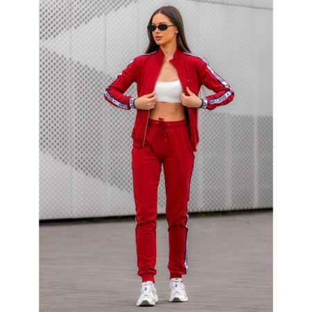 Female ishoi is a suit, size 44, burgundy color-1