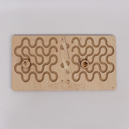 Puzzle interhemispheric board "Spider and hashtag"