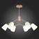 Ceiling EVOLUCE lamp. Sle155902-06. Mario. 6x40 watts, E14, 69x69x52 cm, golden color