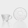 Service Tea of ​​glass "Volcano", 12 items: 6 cups 180 ml, 6 saucer d = 14 cm