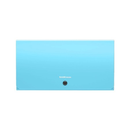 Folder folder, 260 x 138 mm (Travel), 12 departments, 600 μm, Erichkrause "Diagonal Pastel", on the button, embossing "Sand", mix-5