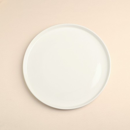 Porcelain plate Sola, D = 25.5 cm, white-1