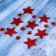 Stick on glass "Red Starks" (set 15 pcs) 18.5x18.5 cm
