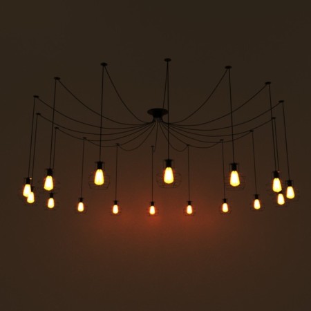 Lamp "Spider" 16he27 40W Black Bayerlux-13