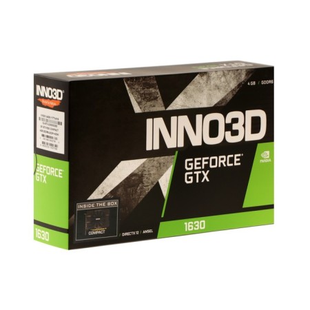 The Inno3d GeForce GTX 1630, 4GB, 64BIT, GDDR6, HDMI, 2XDP, HDCP-2