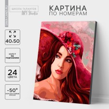 Picture on numbers on canvas with a subframe 