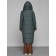 Coat insulated winter female, size 44, dark green color