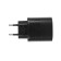 Network charger PERO TC11, USB, USB-C, 3 A, fast charging, black