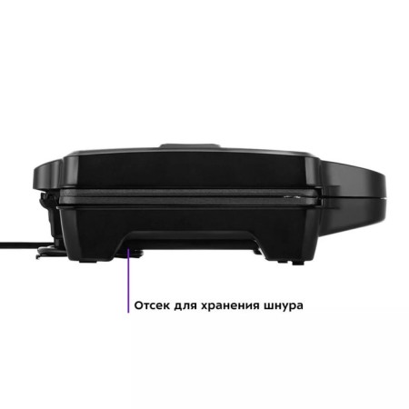 KitFort CT-3663, 1400 W sandwich, anti-stick coating, black-5