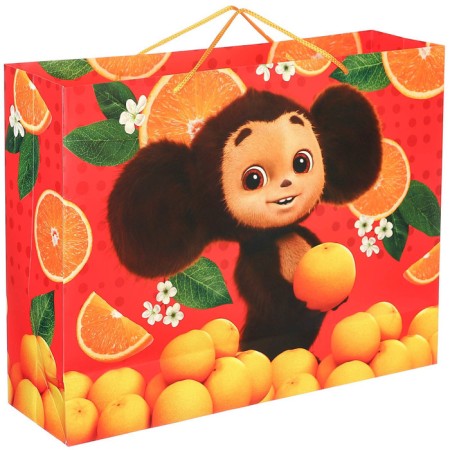 Gift package, 40x31x11.5 cm, packaging, Cheburashka-1