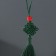 Suspension textiles, plastic "Knot of happiness and infinity" Dark green 8.5 cm