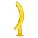 Unrealistic phallimitator Sexus Glass, glass, yellow, 17.5 cm