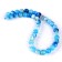 Beads made of natural stone "Blue agate" set of 36 pcs., Size 1 pc. - 10 mm