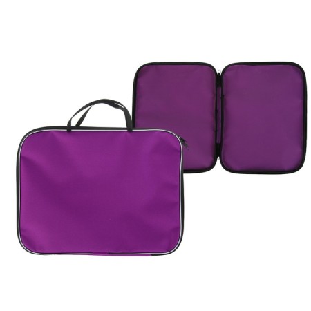 Folder with handles Textile A4, 350 x 270 x 20 mm, calligrata "office", nylon 600D, two -tone cantus, purple