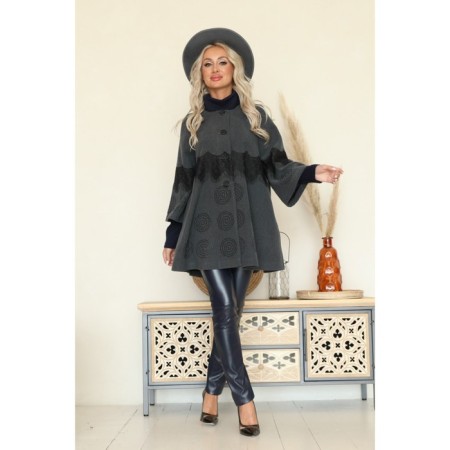 Cardigan female, size 44, gray color-10