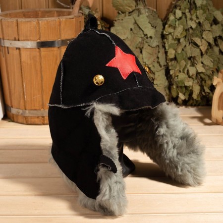 Hat of the Budyonovka Bathhouse Switching Switch, Black