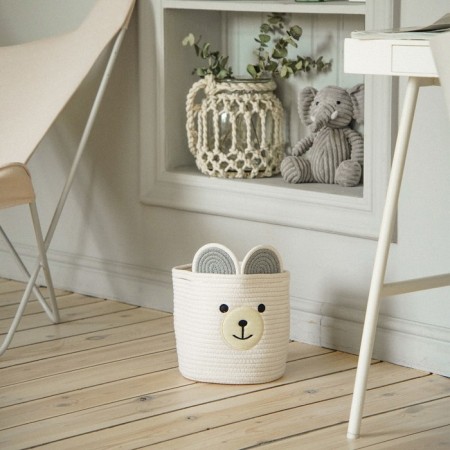 Basket for storage of manual weaving, cotton 22x22x22 cm-5