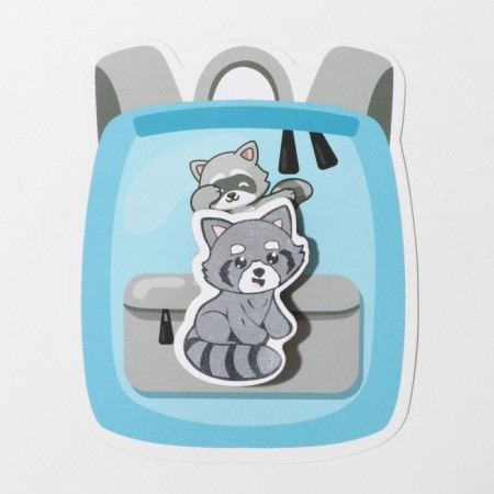 Brooch wooden children's "raccoon", color-1