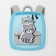Brooch wooden children's "raccoon", color
