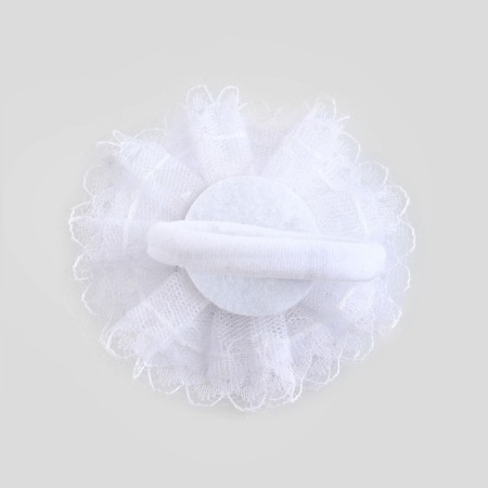 Outlet. Bant for hair on elastic band, white, 6.5 cm, kitty Marie-4