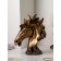 Figure "Horse head", polystone, 51 cm, color gold