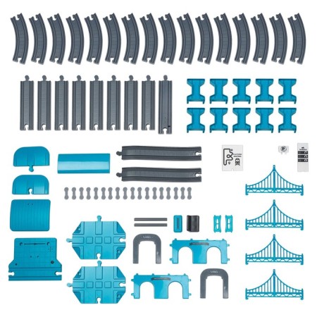 Big Toy Railway "My City", 104 items, turquoise-4