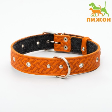 Belly leather embossed on the felt, dimensionless, 67 x 3.5 cm, Osh 31-60 cm, red