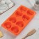 Baking shape of the shade “heartbeat”, silicone, 30 × 17.5 cm, 8 cells (7 × 6.5 cm), color mix