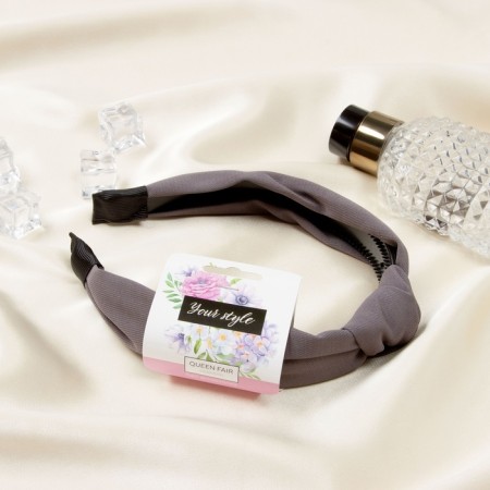 Hair cap "Amata" classic, 3 cm, gray-1