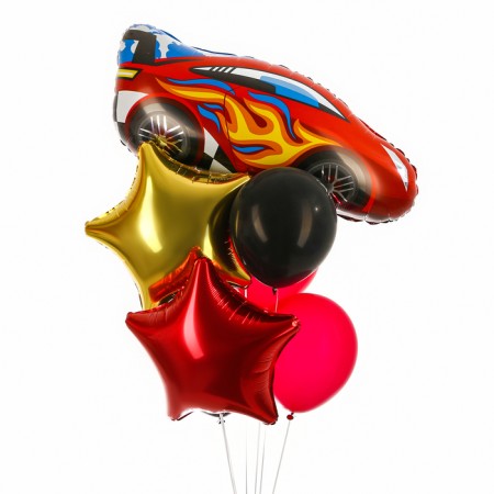 Set of balls "Racing", foil, latex, 7 pcs.-5