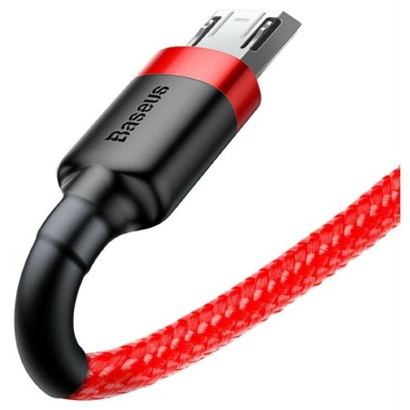 Baseus cable, microUSB - USB, 2.4 A, PVC braid, 1 m, red-4