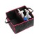 Organizer in the trunk, folding, quilted, oxford, 38 × 31 × 25 cm, black, red line