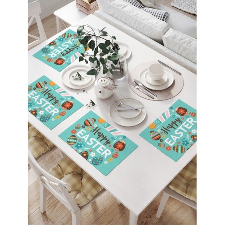 A set of napkins for setting the “Easter eggs” table, rectangular, size 32x46 cm, 4 pcs