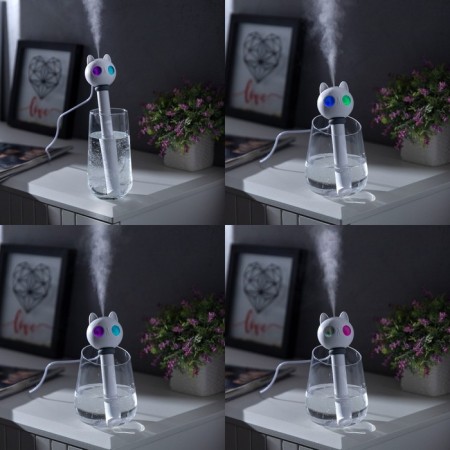 Air humidifier "Cat" HM-22, ultrasonic, submersible, portable, USB, white-1