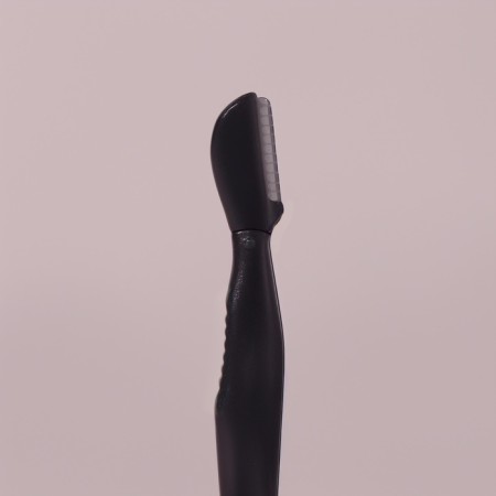 Razor for eyebrow correction, with a protective cover, 11.5 cm, black color-2