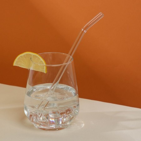 A set of glass tubes for a cocktail, 20 cm, 6 pcs, the color is transparent